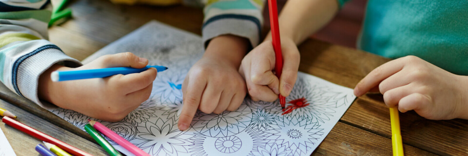 Image of children colouring pages