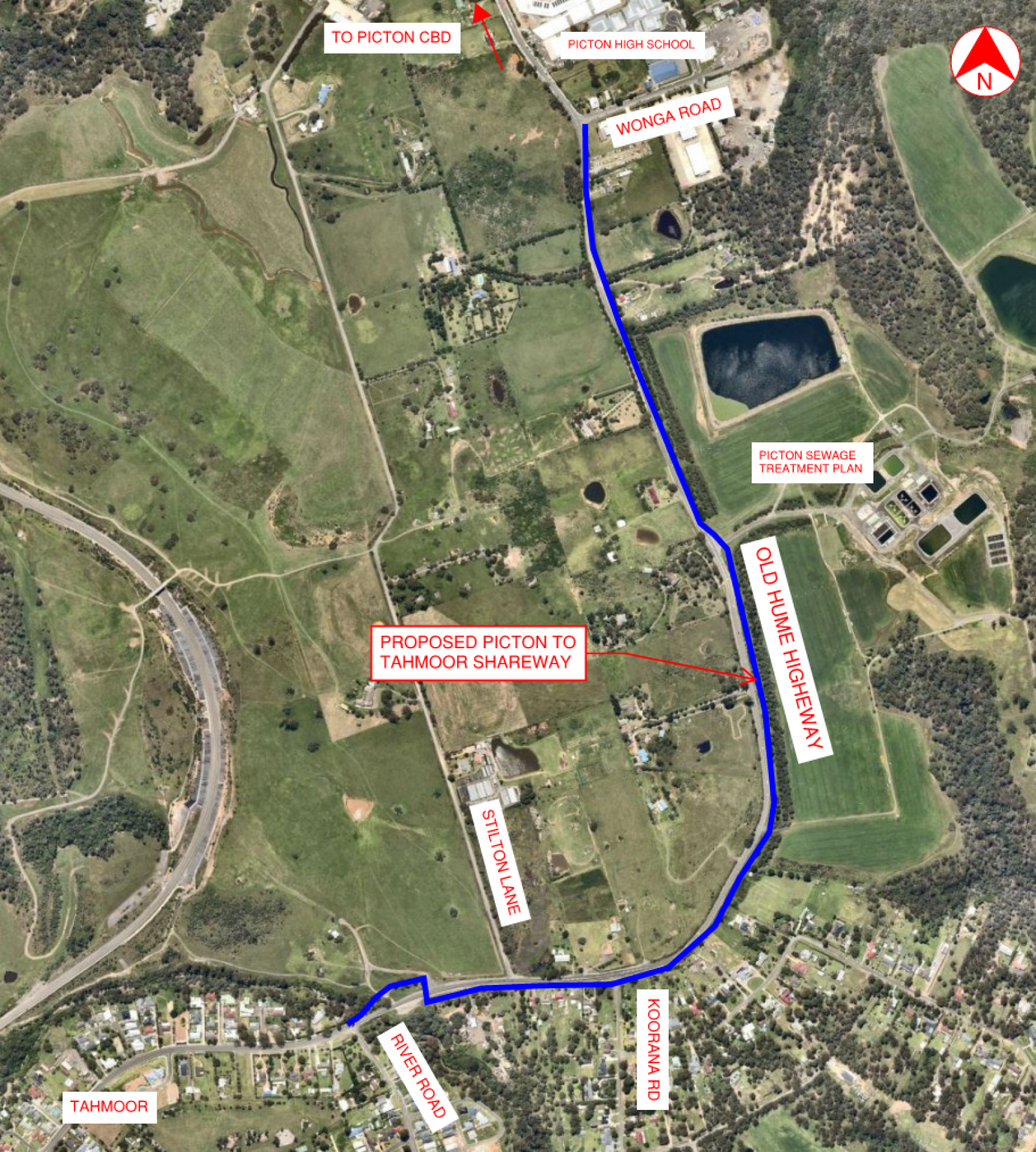 Picton to Tahmoor shareway map