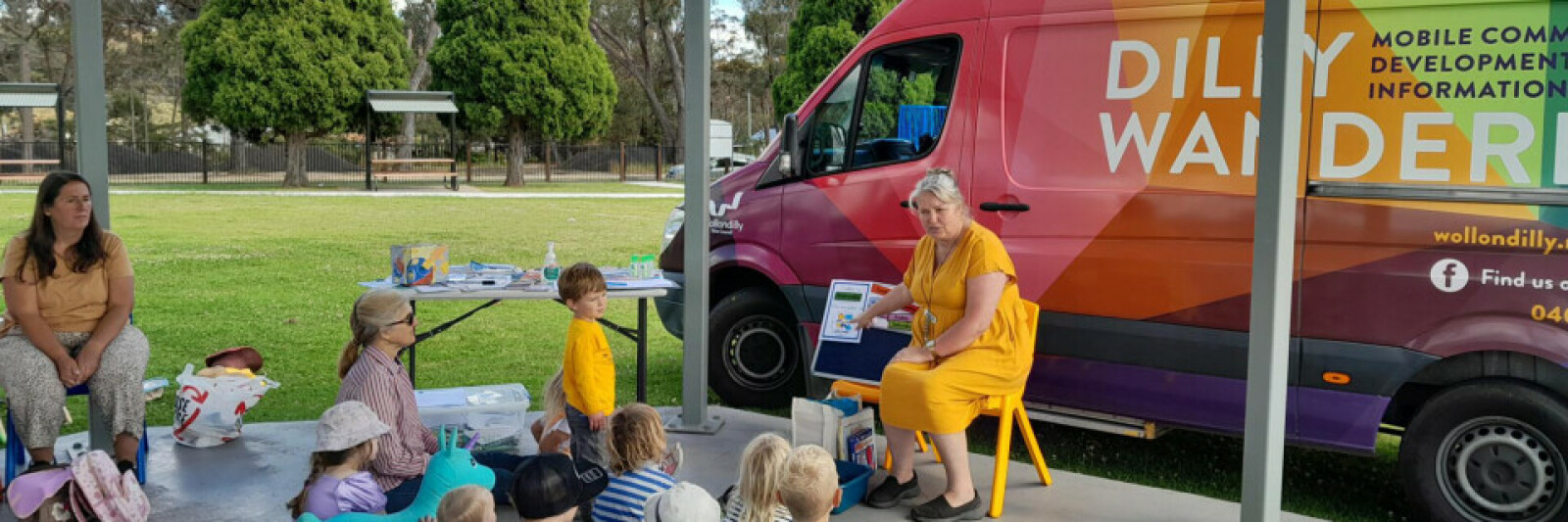 Image of Renee reading at story time