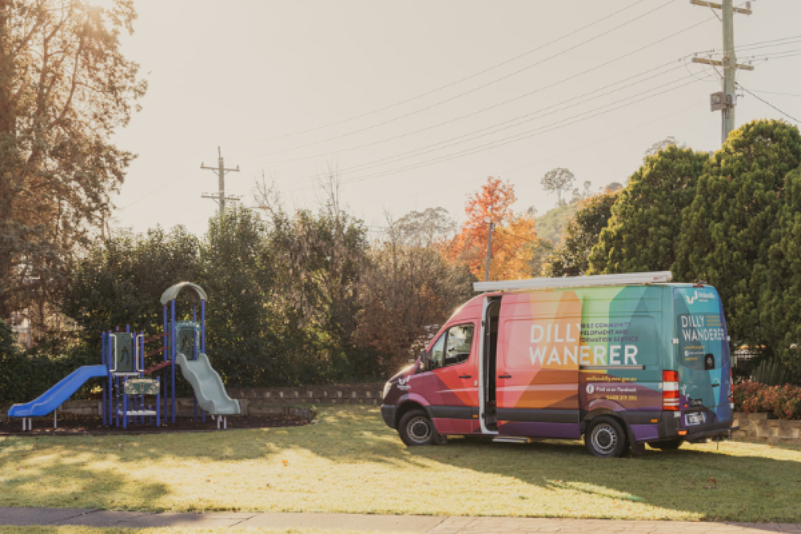 Dilly Wanderer van parked in a park