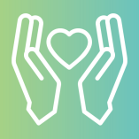 Hands and heart graphic