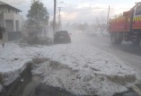 Ice covering the road during storm